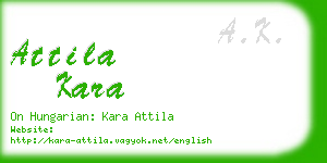 attila kara business card